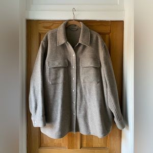 & Other Stories oversized wool blend shirt jacket